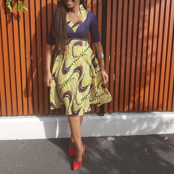 Women's African Print Custom Summer Dress ☀️ - Picture 3 of 6